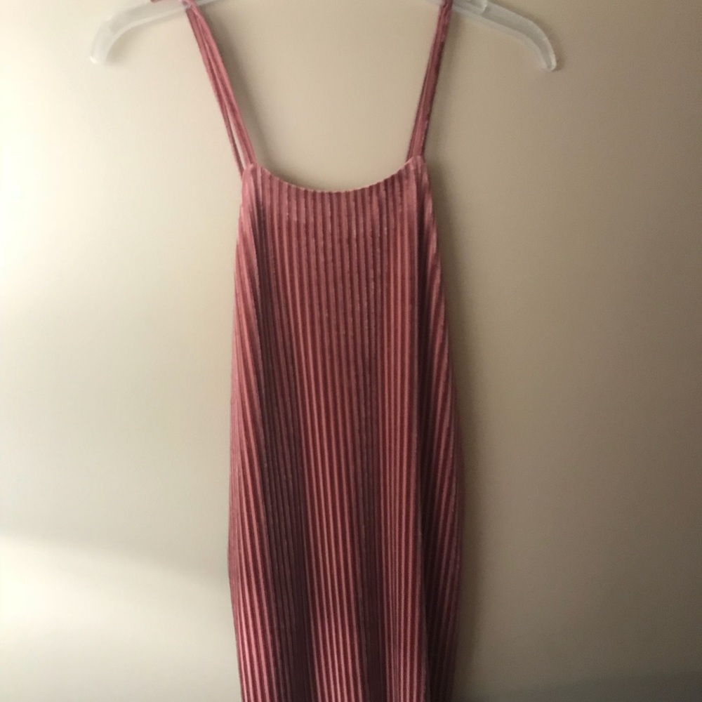 Suede pink dress